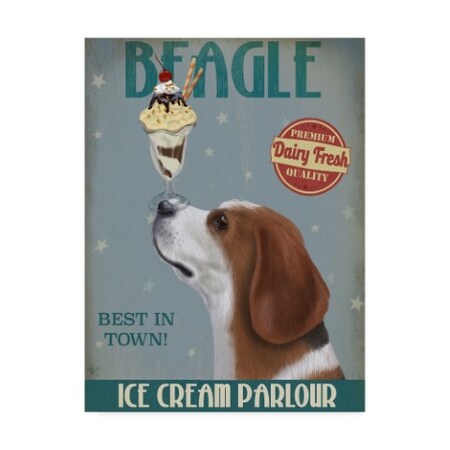 Fab Funky 'Beagle Ice Cream' Canvas Art,14x19